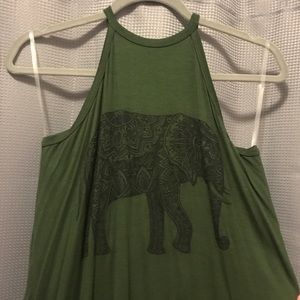 Charlotte Russe- high neck print tank